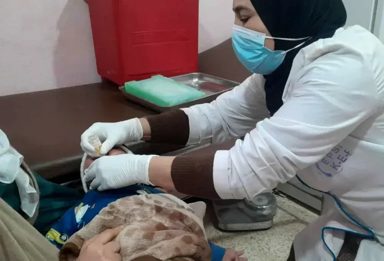 El Karimia : Campagne de vaccination contre la poliomyélite